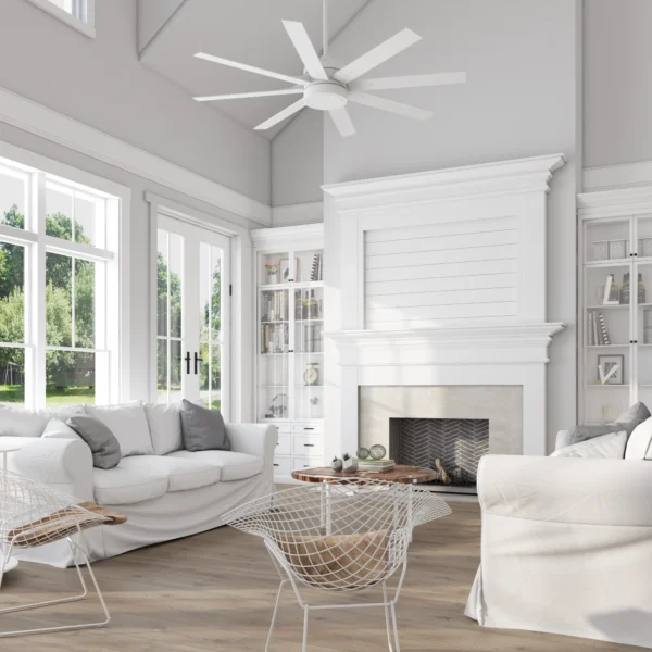 Better Homes & Gardens 62" White Indoor Ceiling Fan with Light, 8 Blades, Remote & Reverse Airflow - Image 2