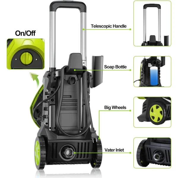 Electric Pressure Washer 3050 Psi Max 2.5 GPM with 25 Foot Hose Power Washer Cleaning for Patio 16.3 lbs - Image 2