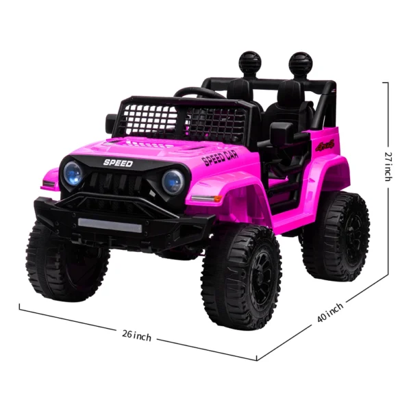 12V Battery Powered Ride On Car Kids Electric Car Truck Car 3 Speeds Adjustable Equipped with Music,Parent Remote Control - Image 2