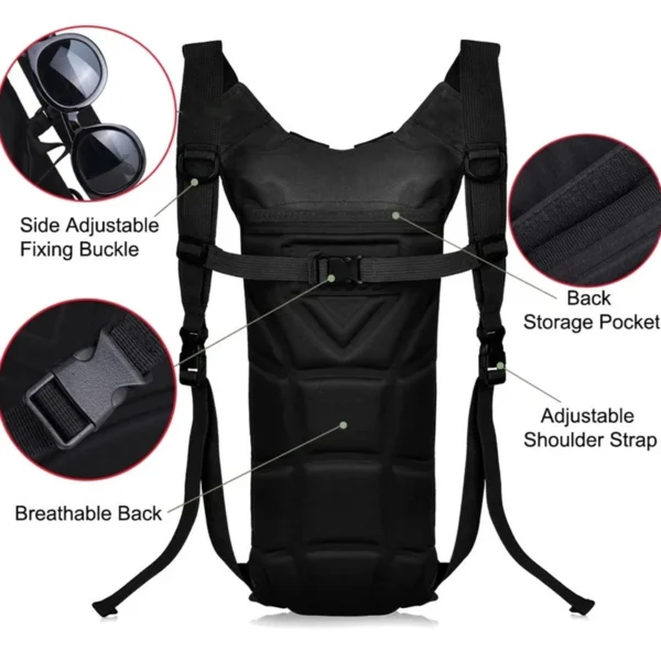 Waterproof Tactical Hydration Backpack with 3L Bladder Outdoor Sport Water Bag Backpacks For Running Cycling Tourism and Camping - Image 3