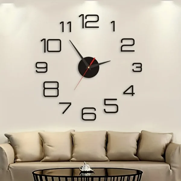 2023 Modern Design Large Wall Clock 3D DIY Quartz Clocks Fashion Watches Acrylic Mirror Stickers Living Room Home Decor Horloge - Image 3