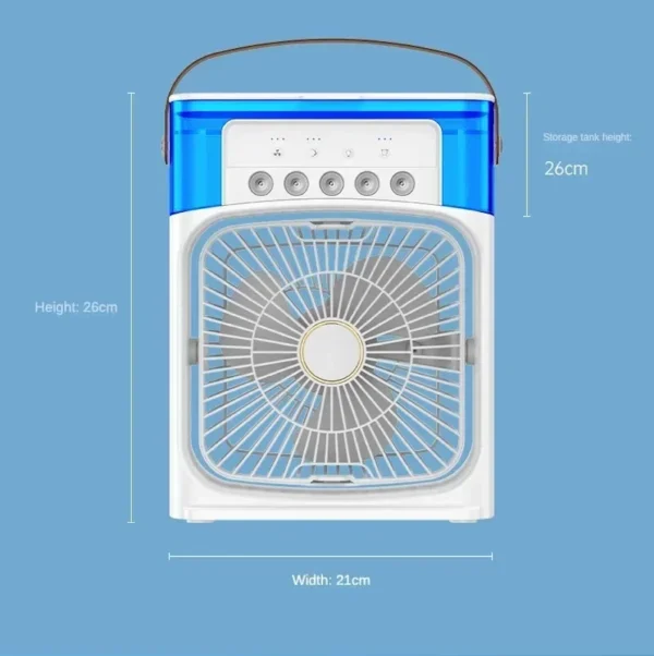 Portable Air Conditioning Fan 5-Hole Spray Humidified USB Quiet Mobile Air Conditioner Cooling Cooler Fan for Desktop Office - Image 4