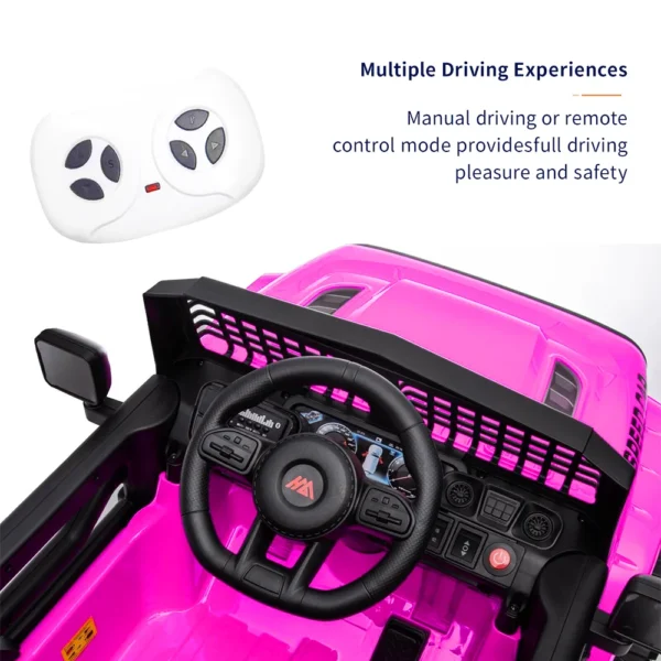 12V Battery Powered Ride On Car Kids Electric Car Truck Car 3 Speeds Adjustable Equipped with Music,Parent Remote Control - Image 3