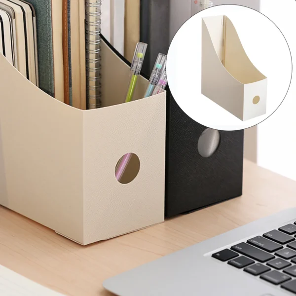 Multifunction Desktop File Folder Plastic Book Holder Desk Magazine Paper Vertical Organizer Stand for Home Office - Image 4