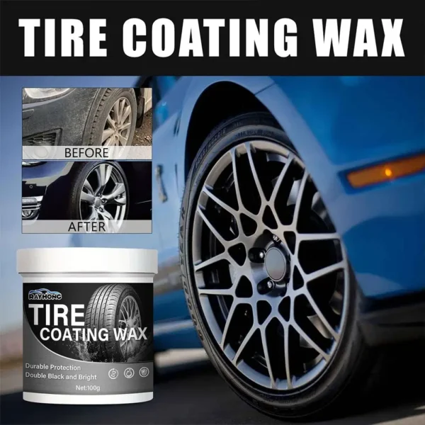 100g Wheel Tire Cleaner Glazing Wheel Wax Car Tire Retreading Waterproof Solid Shine Cleaning Coating Cream Tire Effect N0z9