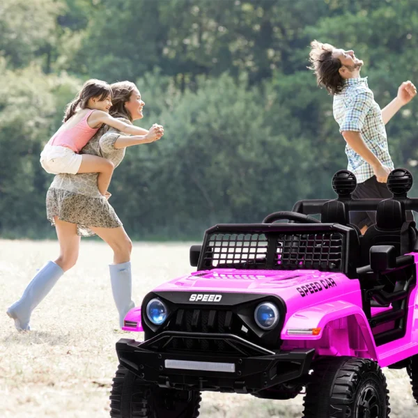 12V Battery Powered Ride On Car Kids Electric Car Truck Car 3 Speeds Adjustable Equipped with Music,Parent Remote Control - Image 5