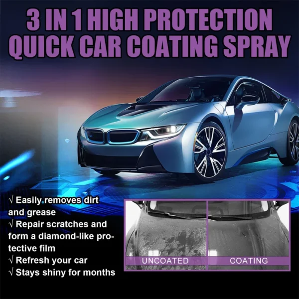 3 In 1 Car Ceramic Coating Spray Auto Nano Ceramic Coating Polishing Spraying Wax Car Paint Scratch Repair Remover 30ml/100ml - Image 6