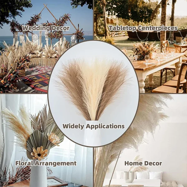 5/10/20PCS Fluffy Pampas Grass Boho Decor Artificial Flower Fake Plant Reed Simulated Party Wedding Home Decoration 42CM - Image 6