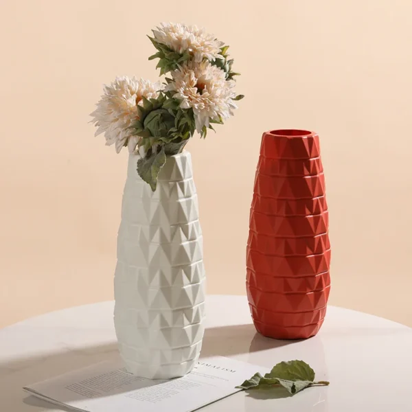 Plastic Flower Vase 1PCS Nordic Creative Flower Arrangement Simple Modern Home Decorations Ornaments For Flower Vases