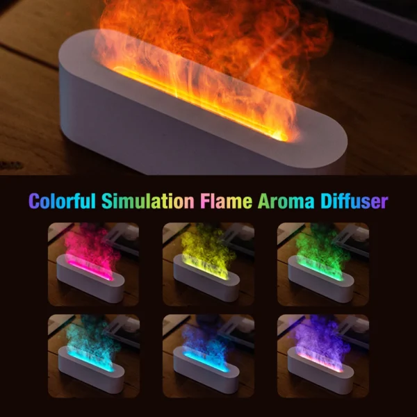 Aroma Diffuser Air Humidifier Ultrasonic Cool Mist Maker Fogger LED Essential Oil Flame Lamp Difusor - Image 2