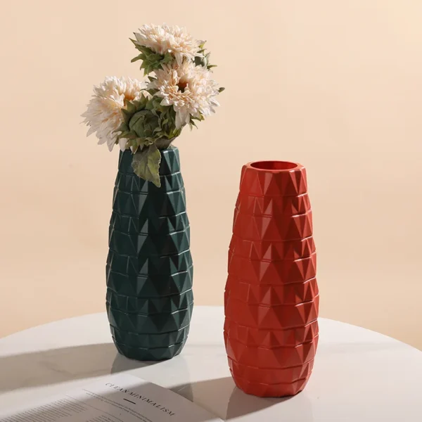 Plastic Flower Vase 1PCS Nordic Creative Flower Arrangement Simple Modern Home Decorations Ornaments For Flower Vases - Image 3