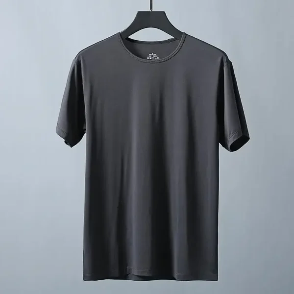 Tops Plain Men's T-shirt Smooth Oversized Male Tees Shirts O Neck Ordinary No Logo New in Cheap Clothes and Free Shipping Basic - Image 2