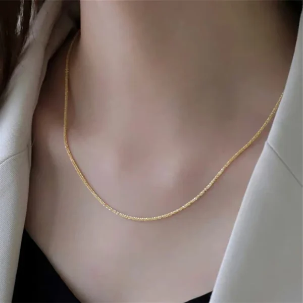 2022 Popular Silver Colour Sparkling Clavicle Chain Choker Necklace Collar For Women Fine Jewelry Wedding Party Birthday Gift - Image 3