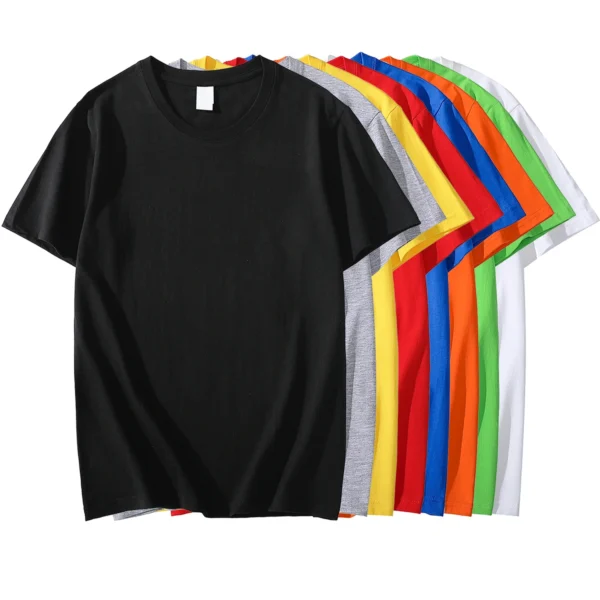 Solid Color T-shirt 8 Colors 2023 New Short Sleeve Men's/Women's Heavy Pound 220g Cotton White Crewneck Loose Top S-4XL