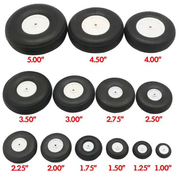 2pcs/lot High Elastic Rubber Wheel for Rc Fixed-wing Airplane(diameter 25/32/45/50/55/64/70/76MM ) can for DIY Robot Tires - Image 2