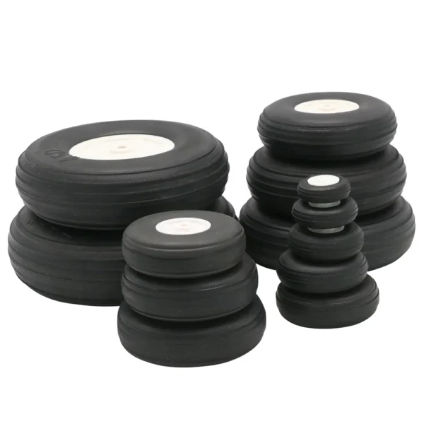 2pcs/lot High Elastic Rubber Wheel for Rc Fixed-wing Airplane(diameter 25/32/45/50/55/64/70/76MM ) can for DIY Robot Tires - Image 4