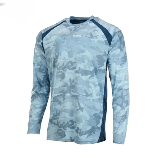 2023 New Outdoor Fishing Clothing Sunscreen Long Sleeve Fish Print Anti-UV Fishing Shirts