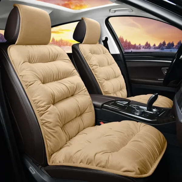 1pcs Car Seat Cushion Winter Car Seat Cover Cotton Liner Soft Fleece Seat Cover Flocking Seat Cover - Image 2