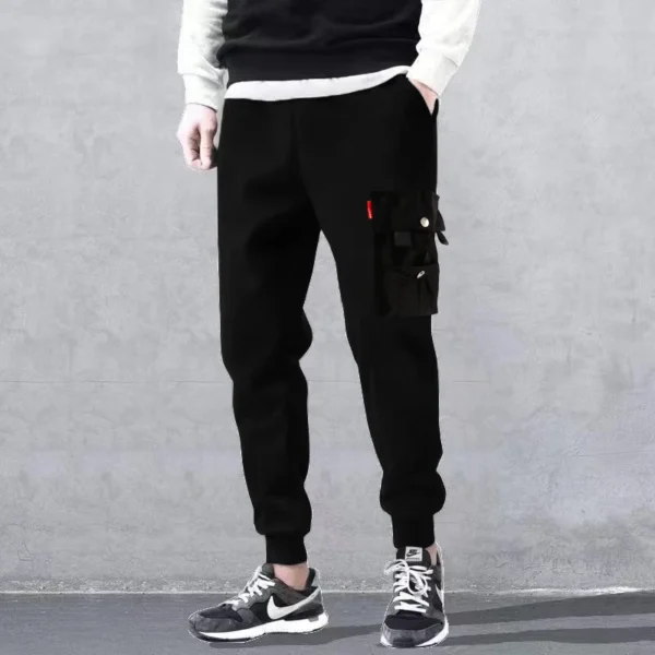 Classic Design Multi Flap Pockets Cargo Pants,Men's Loose Fit Drawstring Harem Cargo Jogger Pants oversized pants men and women - Image 2