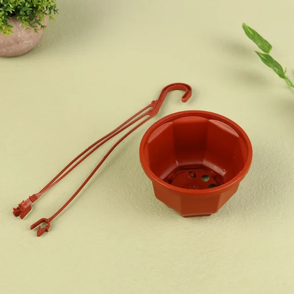 1Pc Hanging Mini Octagonal Flowerpot Plastic Flower Pot Succulent Orchid Hanging Pot For Balcony Garden Planting Supplies - Image 4