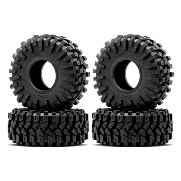 1.9inch RC Tires RC Rubber Tyre Set Wheel Tires 1/10 RC Crawler Tires for SCX10 90046 SCX10 UTB18 TRX4 6 Redcat Gen8 7VS4-10