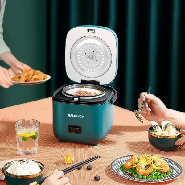 Mini Rice Cooker Automatic Household Kitchen Electric Cooking machine 1-2 People Food Warmer Steamer 1.2L Small Rice Cooker - Image 4