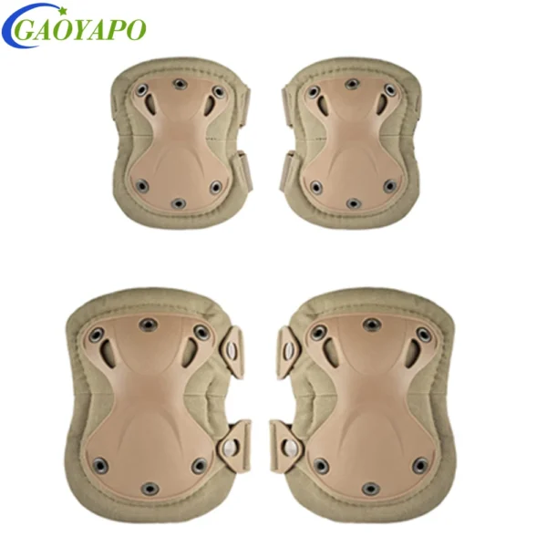 4Pcs/Set Tactical Military Tactical Knee Pad Elbow Pad Set Airsoft Knee Elbow Protective Pads Outdoor Sports Safety Guard Gear