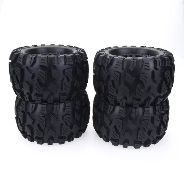 ZD Racing 4PCS 125MM 1/10 Monster Truck Tire Rubber Rocks Tyres 12mm Wheel Hex for RC Crawler Axial Traxxas Tamiya Kyosho - Image 2