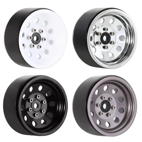 Metal 1.9" Beadlock Wheel Rims 3 Style for 1:10 RC Crawler Car Axial SCX10 90046 TRX4 Redcat GEN8