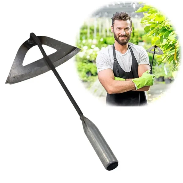 Steel Hardened Hollow Hoe Handheld Weeding Rake Planting Vegetable Farm Garden Tools Agriculture Tool Weeding Accessories