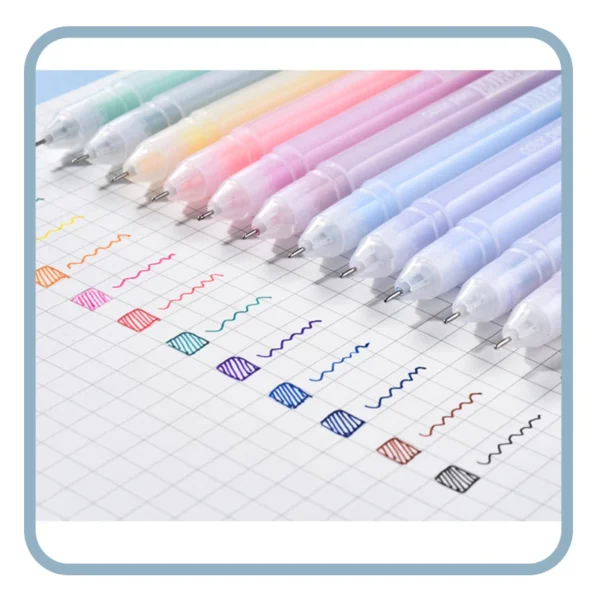 Color Gel Pen Set Kawaii Aesthetic Stationery Pretty Stationery Student Diary Pen Handbook Pen Color Markers School Supplies - Image 6