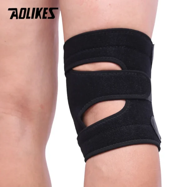 AOLIKES 1PCS Mountaineering Knee Pad with 4 Springs Support Cycling Knee Protector Mountain Bike Sports Safety Kneepad Brace - Image 5