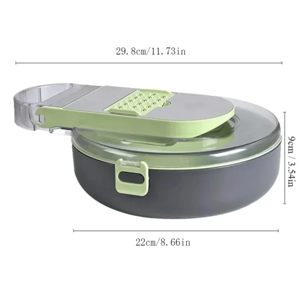 Multifunctional Food Cutter Adjustable Vegetable Cutter Kitchenware Set Multiblade Container - Image 2