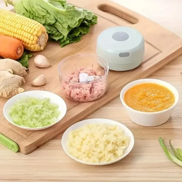 Electric Garlic Chopper USB Meat Grinder Garlic Masher Machine Sturdy Durable Crushed Ginger Vegetable Crusher Kitchenware - Image 5