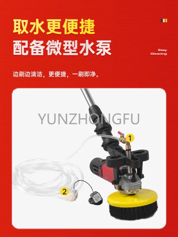 Hand-Propelled Floor-Washing Machine, Commercial Workshop Hotel Floor Cleaning, Floor Carpet Cement Floor Polishing Machine - Image 5