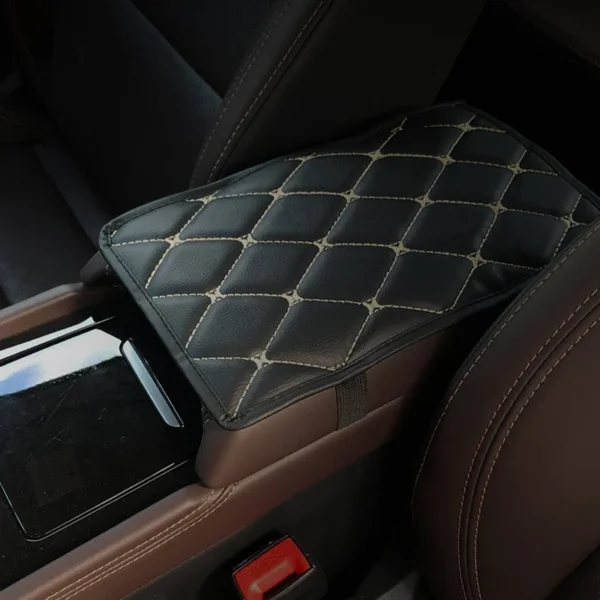 Universal Car Leather Armrest Mat Auto Armrests Storage Box Mats Dust-proof Cushion Cover Armrest Protector Waterproof Interior - Image 4