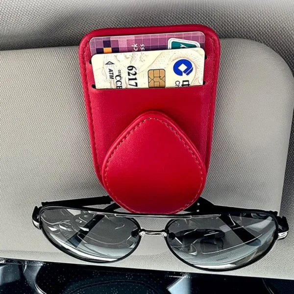 Car Auto Sun Visor Glasses Box Sunglasses Clip Card Ticket Holder Stand Fastener Pen Case Eyeglasses Car Accessories Woman - Image 4