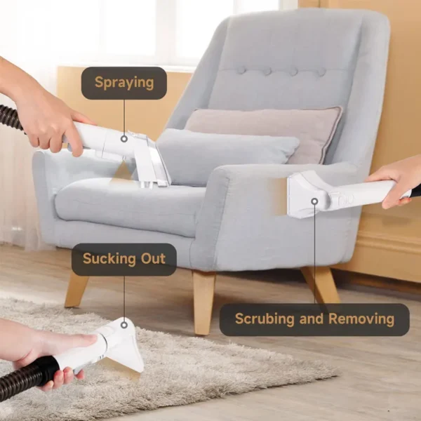 Household Vacuum Cleaner Handheld Multifunctional Jet Suction Washing All-In-One Carpet Curtain Sofa Fabric Cleaning Machine - Image 2