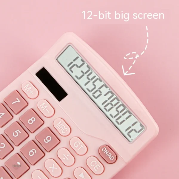 12 Digits Electronic Calculator Solar Calculator Dual Power Supply Calculator for Home Office School Financial Accounting Tools - Image 4