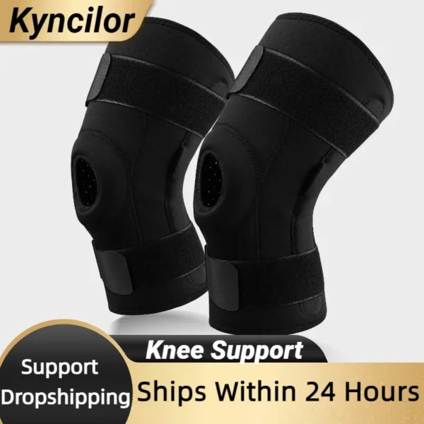 1 PC Professional Knee Support Brace Sports Safety Stabilizer Flexible Hinge Spring Knee Pad Guard Breathable Protector Strap