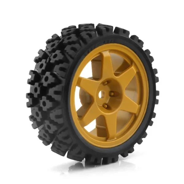 1/10 RC Racing Car Wheels Rally Tyre & On Road Tires 12mm Hex for Tamiya XV01 XV02 TA06 TT01 TT02 PTG2 144001 A959 HPI - Image 4