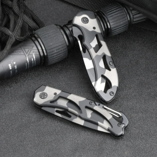 GradyFung Brand Folding Knife Stainless Steel Blade Small Pocket Knife for EDC Camping Utility KeyChain Hand Tools Gear - Image 6