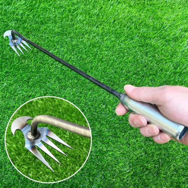 2In1 Garden Rake Grass Rooting Loose Soil Rake Puller Shovel Farming Rake Garden Weeders Extractor Removal Puller Gardening Tool - Image 2