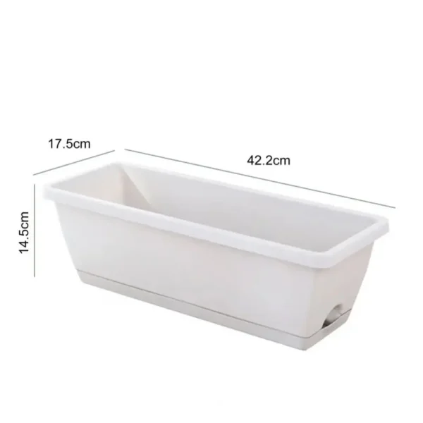 Breathable Rectangular Flower Pot New with Tray Drain Hole Vegetable Planter Garden Supplies Rectangular Planter - Image 6