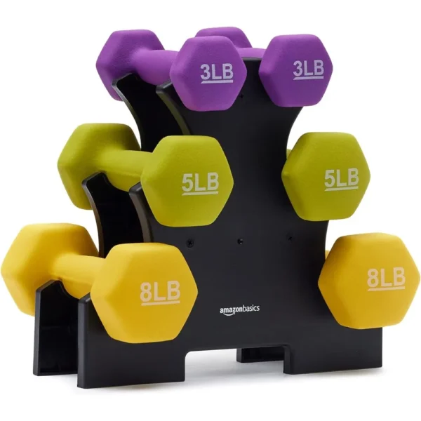 Neoprene Coated Hexagon Workout Dumbbell Hand Weight - Image 6