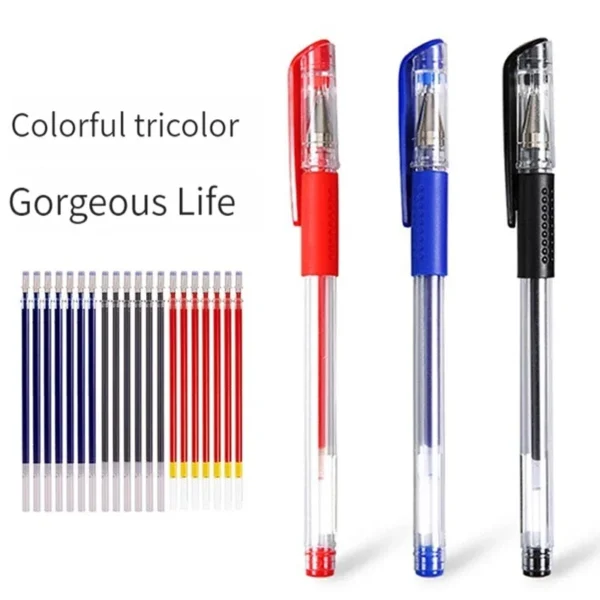 35 PCS Gel Pen Set School Supplies Black Blue Red Ink Color 0.5mm Ballpoint Pen Kawaii Pen Writing Tool School Office Stationery - Image 3