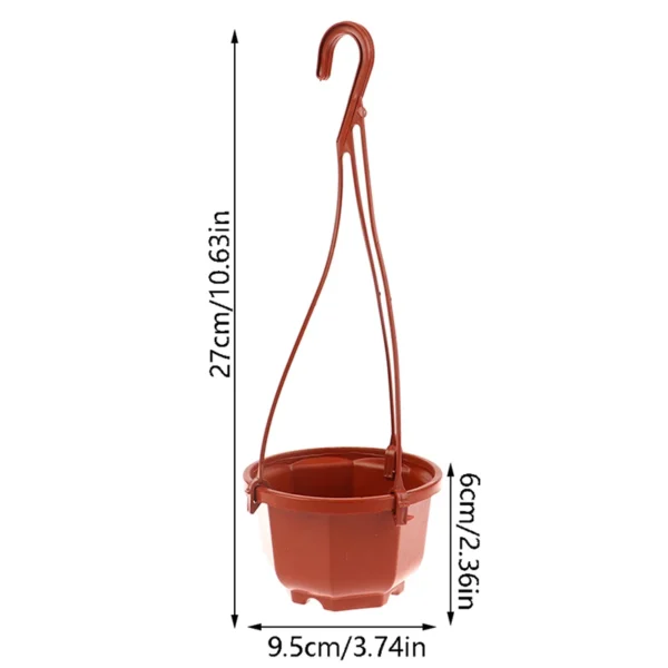 1Pc Hanging Mini Octagonal Flowerpot Plastic Flower Pot Succulent Orchid Hanging Pot For Balcony Garden Planting Supplies - Image 6