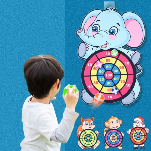 Montessori Dart Board for Kids Boys Sticky Balls Target Games Child Indoor Outdoor Sports Play Toys Games for Children 4 6 Years