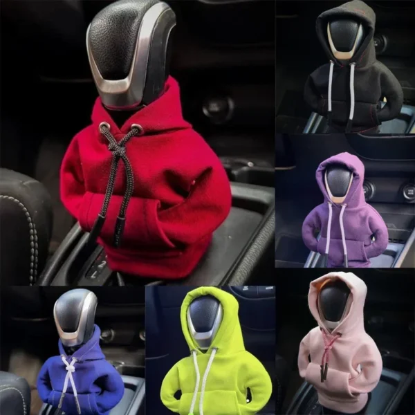 Auto Gear Shift Hoodie Cover Shift Cover Gear Handle Decoration Fits Manual Automatic Universal Car Shift Lever Interior Decor