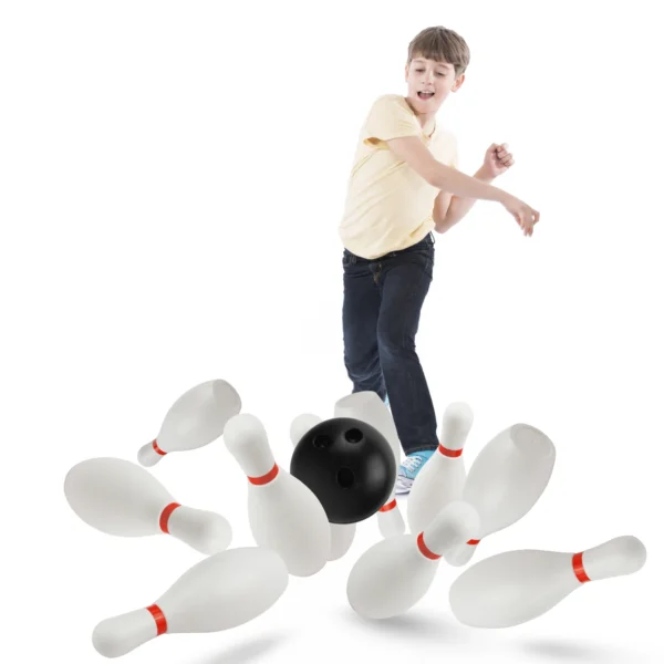 Children's Bowling Toy Set Indoor Large Ball Parent Child Sports Toys 10pcs Bowling Stick/2pcs Pushing Ball - Image 5